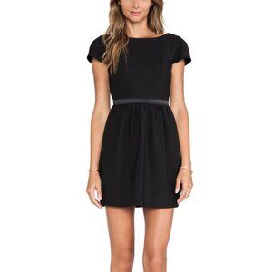 Elizabeth and James Black Waisted Open V Back  Mini Dress NWT Size 0